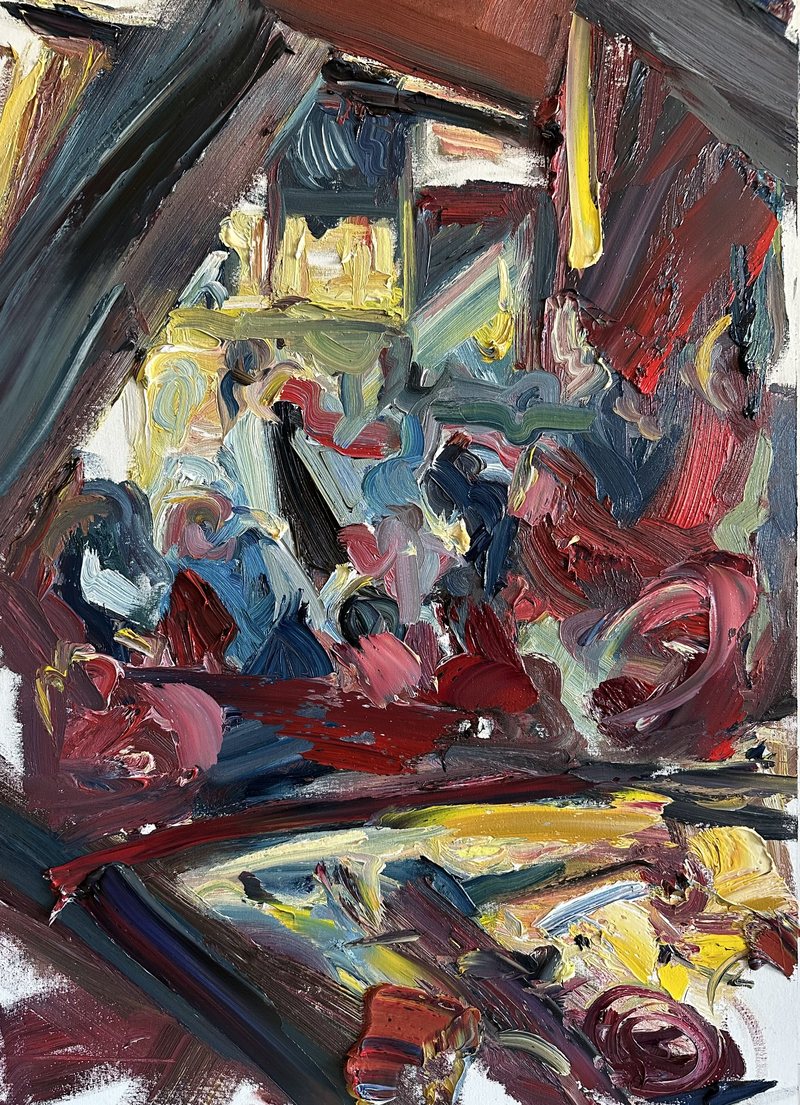„Tanzfläche" von Noah Rennebaum – Live Painting, Gesamtansicht des Werks