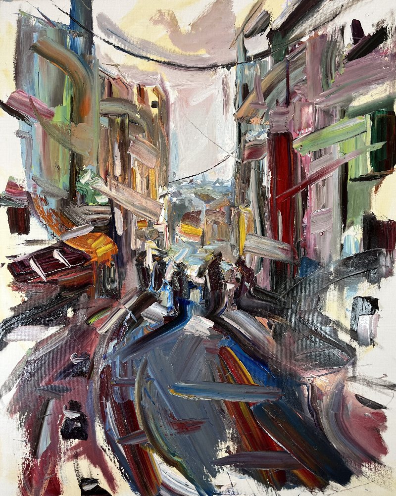 Lichtdurchflutete Gasse