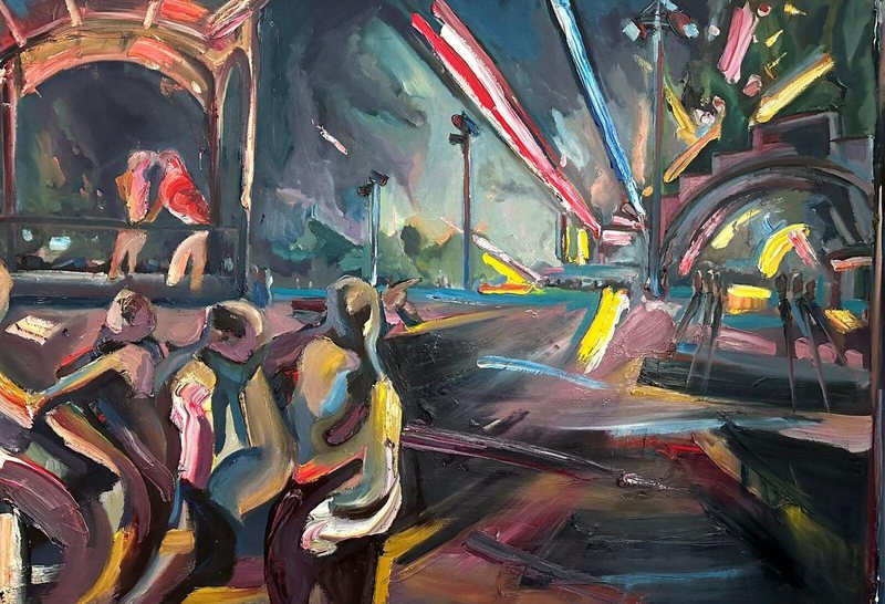 Das Festival bei Nacht II — Malerei, Gesamtansicht