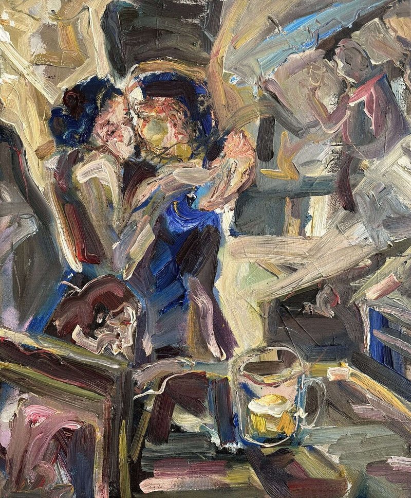 Der Kuss I — Malerei, Gesamtansicht
