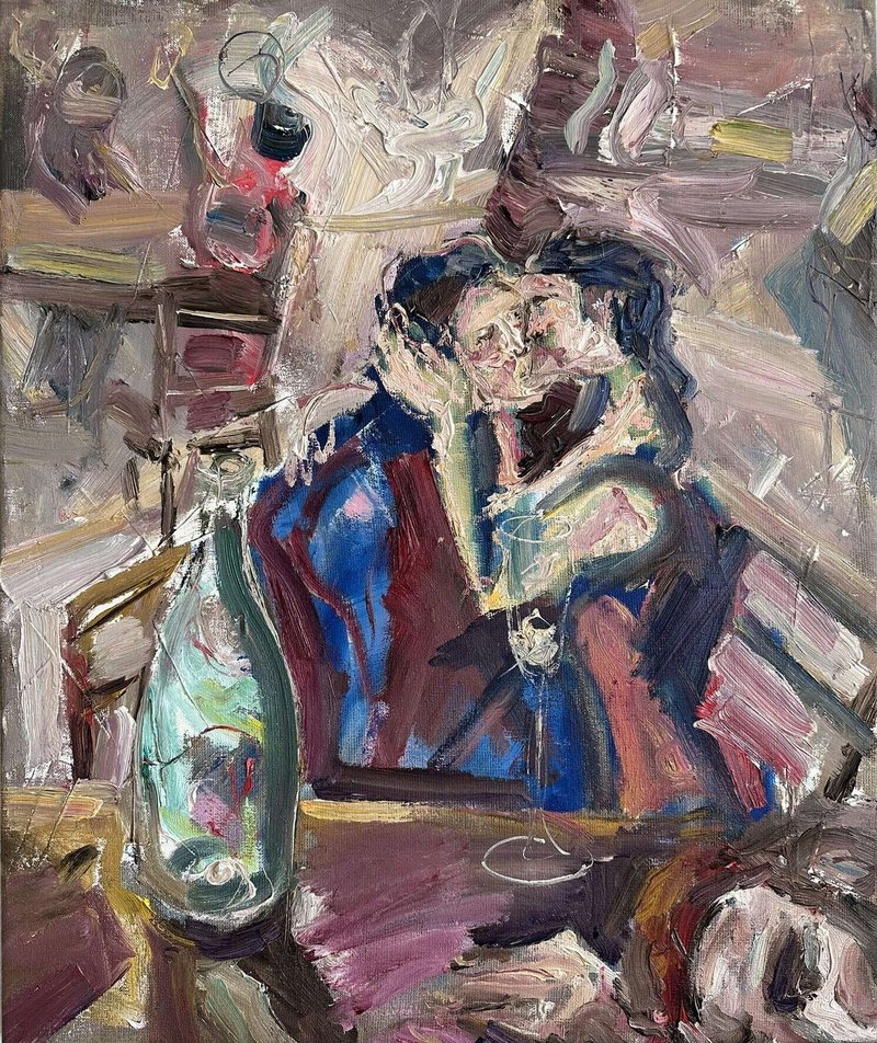 Der Kuss II — Malerei, Gesamtansicht
