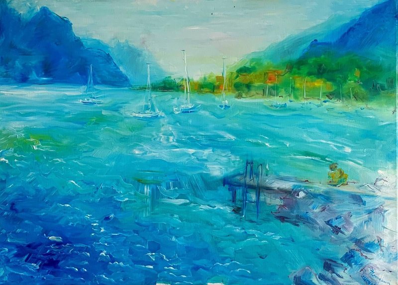 Gardasee I — Druckgrafik, Gesamtansicht
