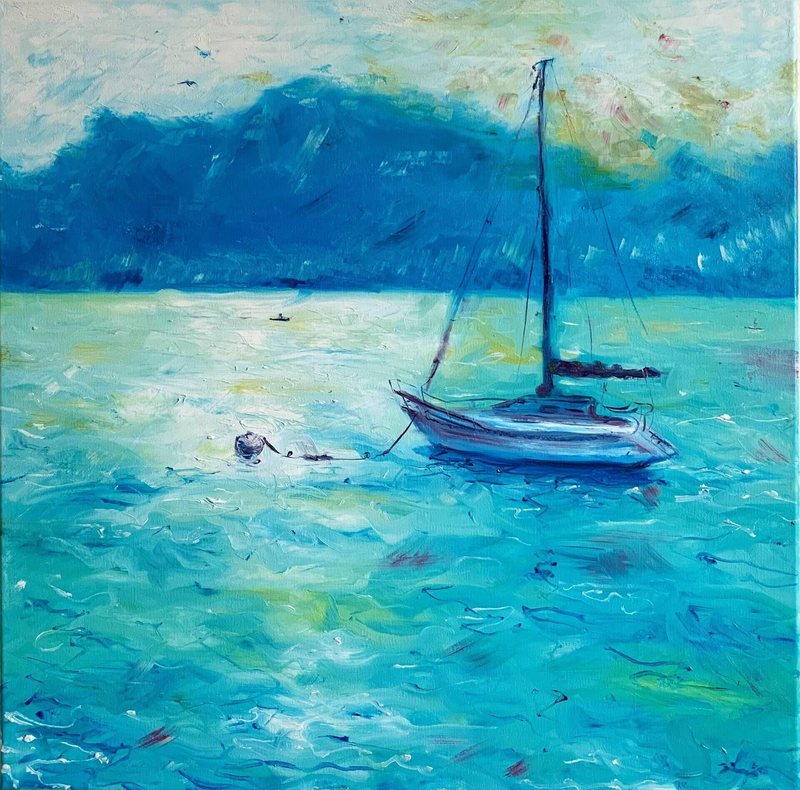 Gardasee II — Malerei, Gesamtansicht