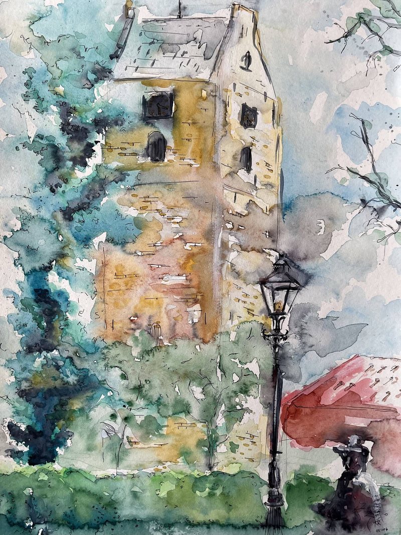 Nr. V Turm — Zeichnung, Gesamtansicht