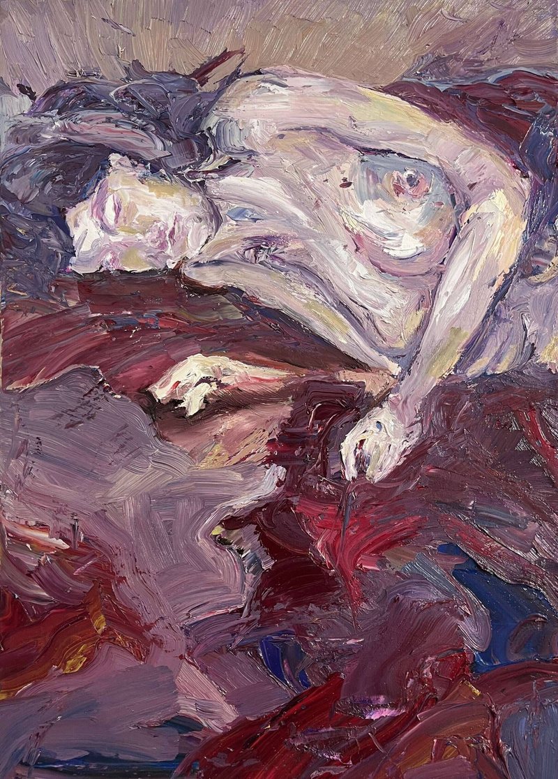 Schlafende II — Malerei, Gesamtansicht