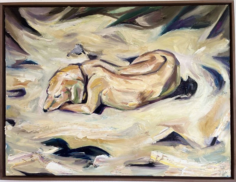 Schlafender Hund — Malerei, Gesamtansicht