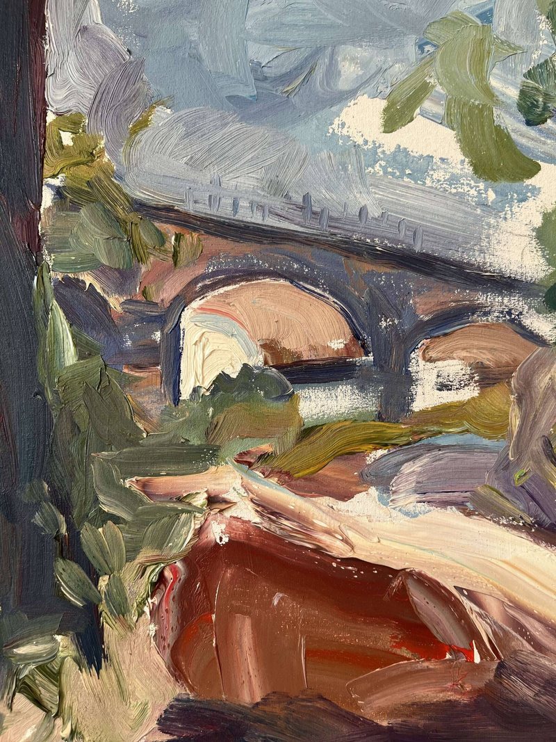 Schleichweg zur Brücke — Malerei, Detailansicht 4