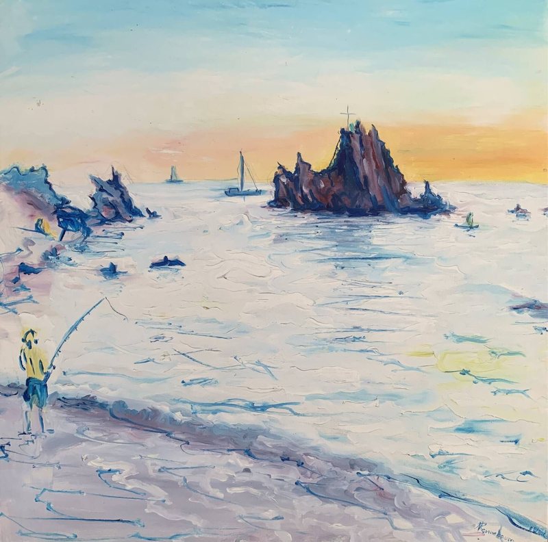 Sestri Levante — Druckgrafik, Gesamtansicht